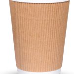 12 OZ Ripple Wall Cups Kraft Pack of 500 | Eco-Friendly Disposable Hot & Cold Beverage Cups | Biodegradable, Sturdy, Leak-Resistant Paper Cups for Coffee, Tea, Juice, Parties, Cafes