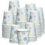 [3 oz. - 300 Count Small Paper Cups, Disposable Mini Bathroom Mouthwash Cups - Eco-Friendly and Versatile - Floral